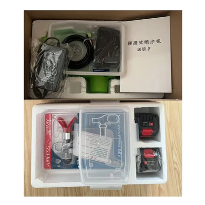 Portable 1.7L Airless Paint Sprayer with 2 Batteries