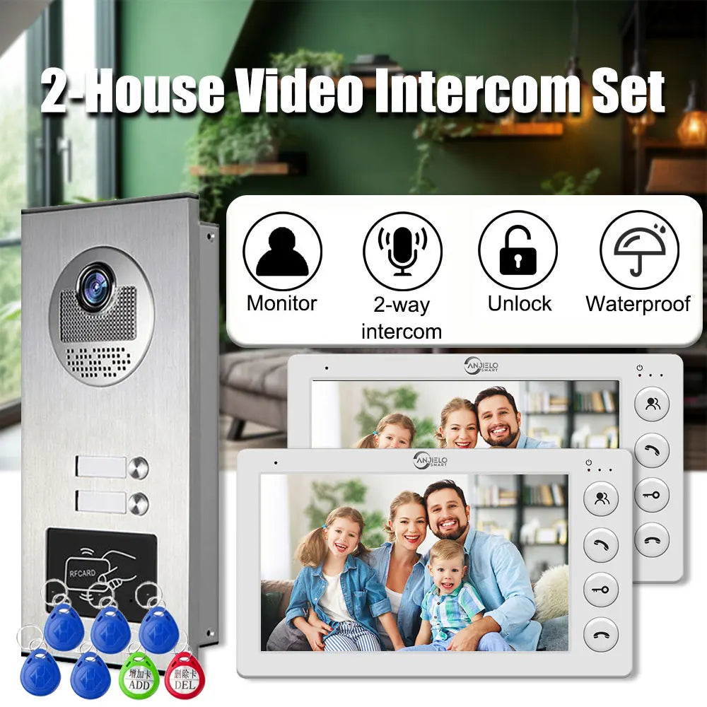 Multi-Unit 7 Inch Apartment Video Doorbell System