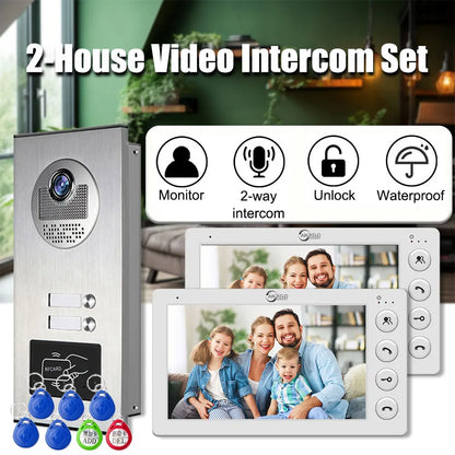 Multi-Unit 7 Inch Apartment Video Doorbell System