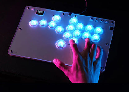 R16 Crystal Leverless Arcade Controller for PC PS4 PS5