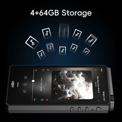 Portable Silver HIFI Music Player WiFi Bluetooth 5.0
