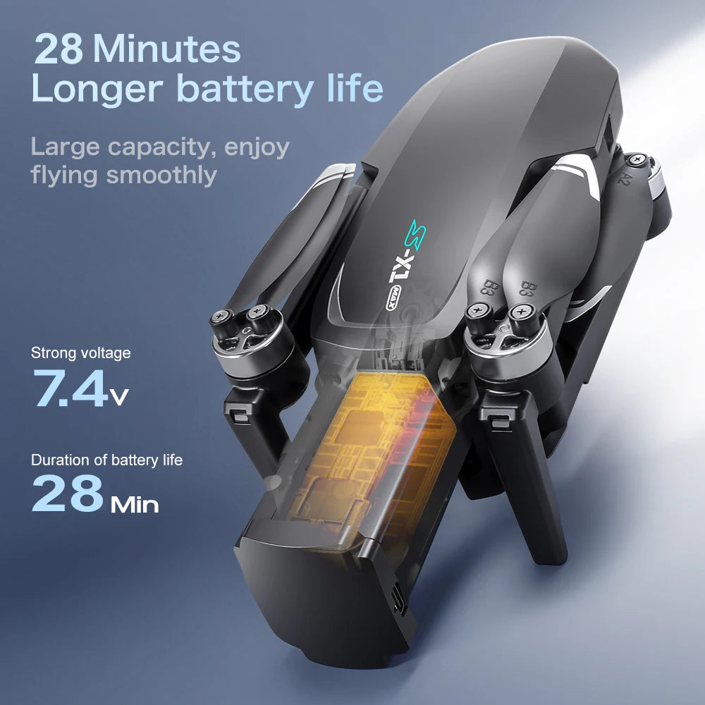 Black S-X1 Professional Drone 4K Camera Quadcopter