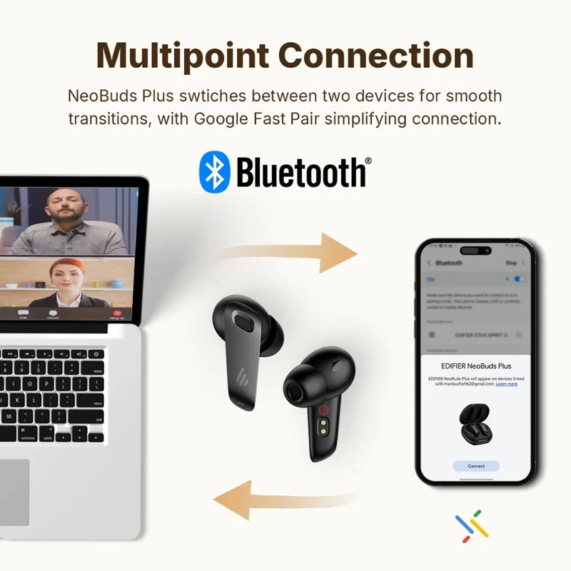 Wireless Earbuds with Spatial Audio and Waterproof Design