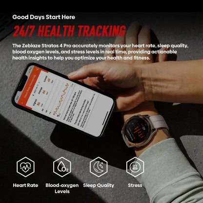 1.43 Inch AMOLED Fitness Smart Watch GPS Workout Tracker