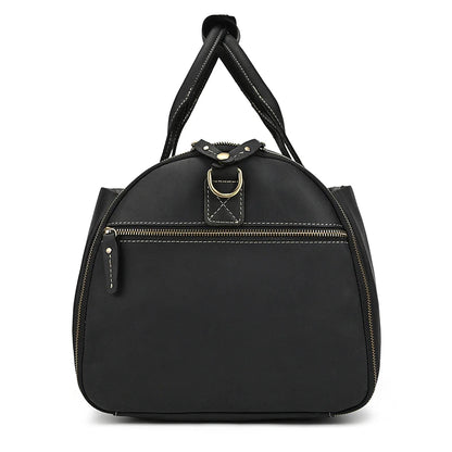 Premium Leather Business Suit Bag with Organizer Black
