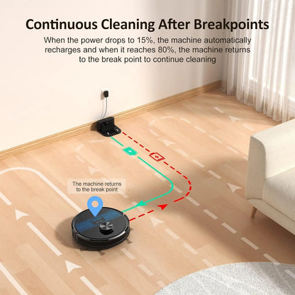 Smart Robot Vacuum Mop Combo 4500Pa with Auto Empty Bin