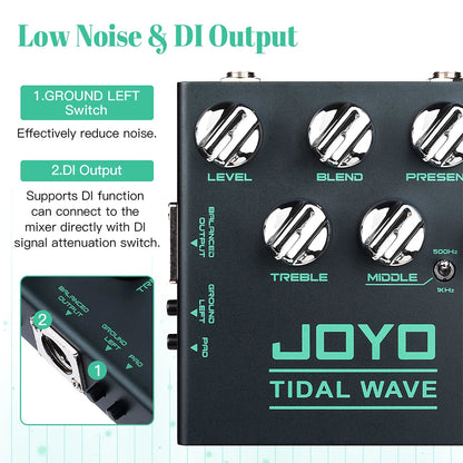 Portable Bass Guitar Pedal Tidal Wave Preamp Effect