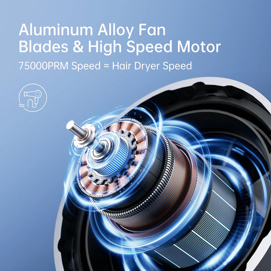 Portable Turbo Handheld Fan with 100 Speeds and LED Display
