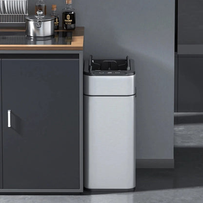 Silver 15L Automatic Touchless Rubbish Bin for Kitchen