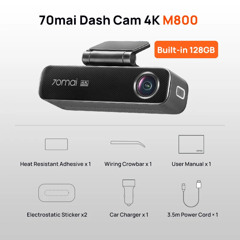 4K Front Dash Camera with HDR and 128GB