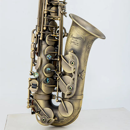 Antique Copper Alto Saxophone E-Flat Professional with Mouthpiece