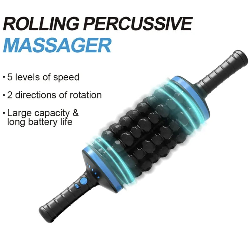 Portable Rechargeable Body Massager 360 Rolling Muscle Relief Tool