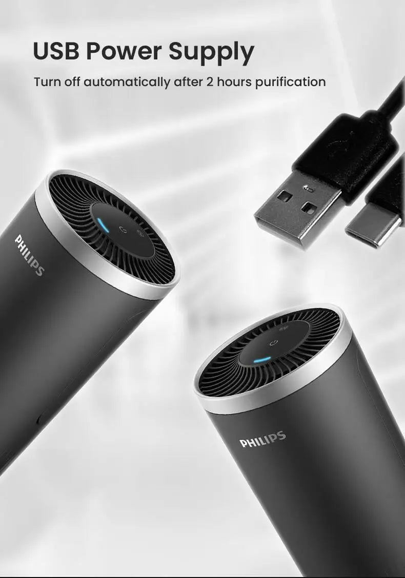Philips Gopure USB Car Air Purifier Nano Filter with UVC
