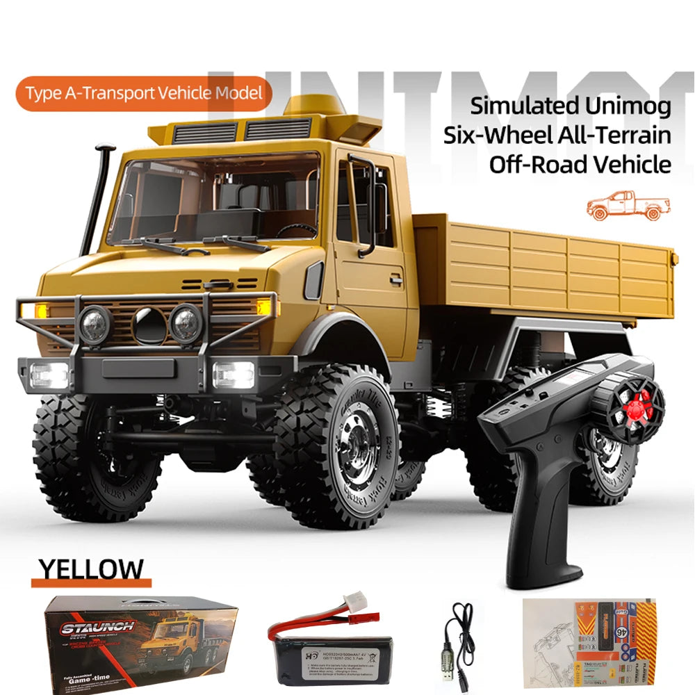 1/18 Scale 6WD Remote Control Off Road Crawler Truck Yellow