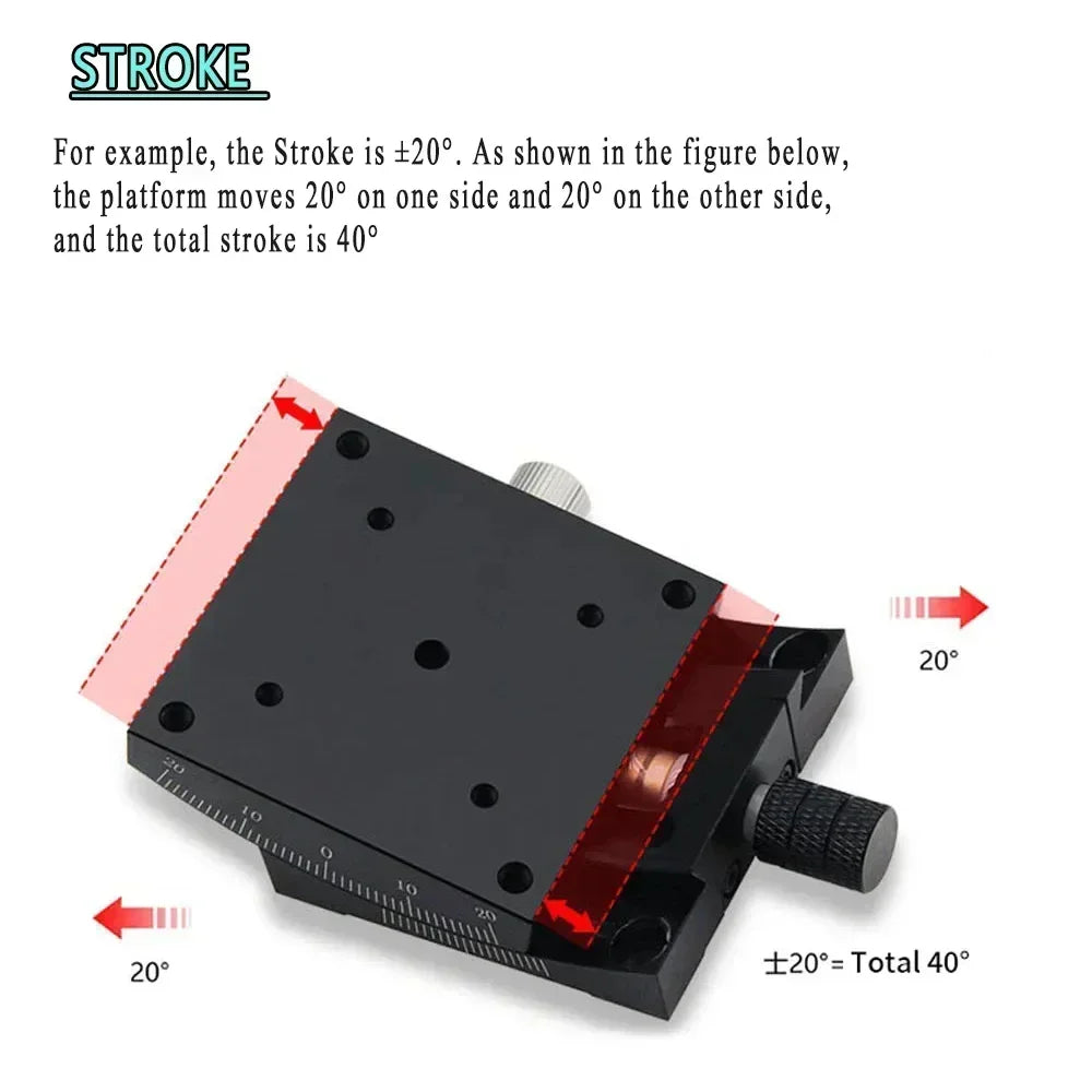 60mm Manual X Axis Rotation Stage Optical Adjustment Platform