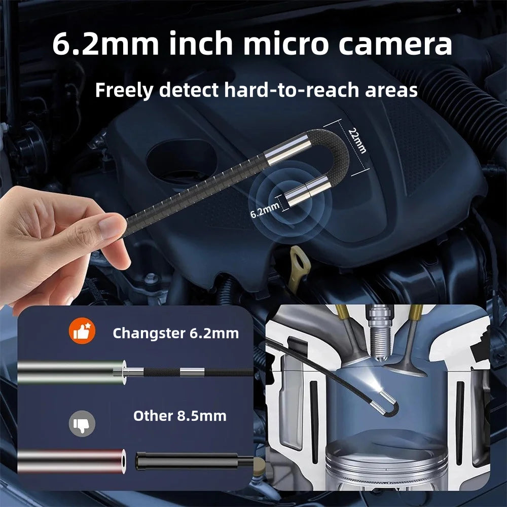 7" Industrial Endoscope 6.2mm Lens Long Reach