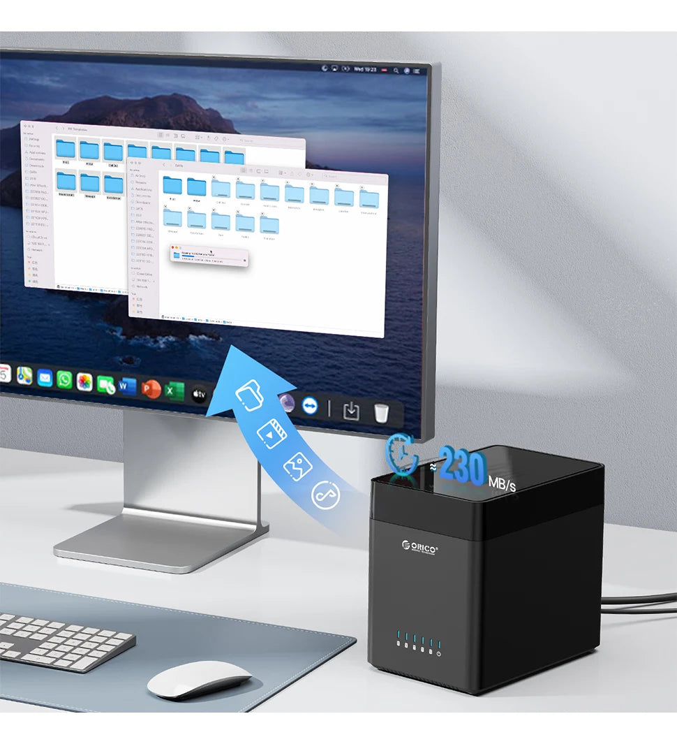 90TB USB C Hard Drive Docking Station for 3.5in HDDs