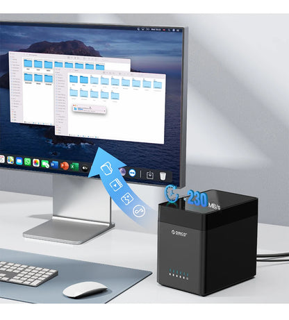 90TB USB C Hard Drive Docking Station for 3.5in HDDs