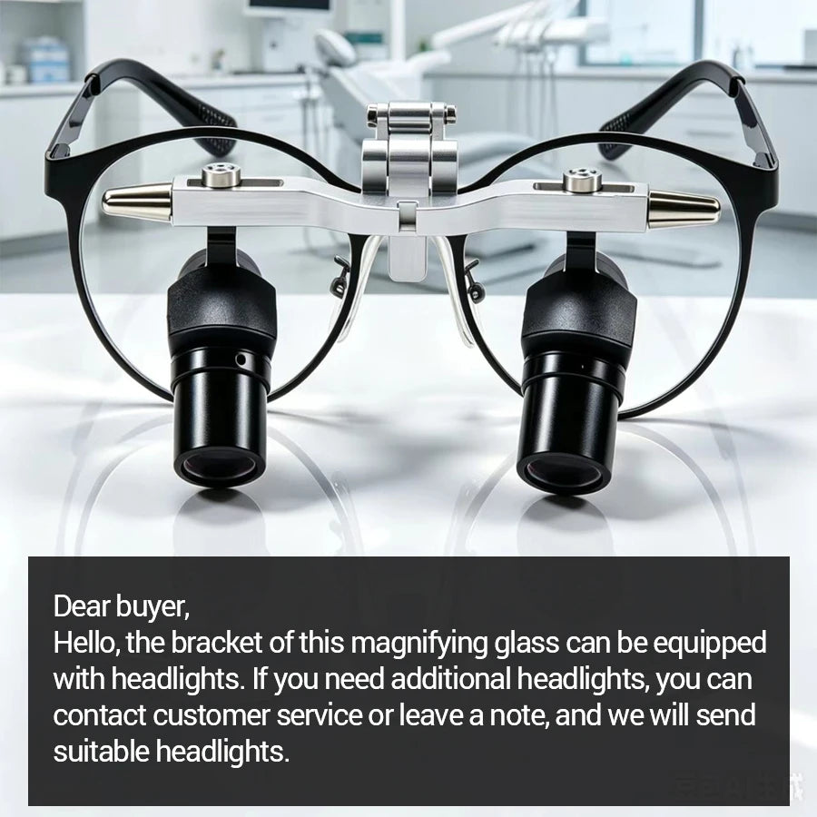 5X Dental Binocular Magnifier with Metal Frame Black