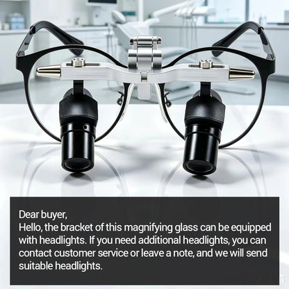 5X Dental Binocular Magnifier with Metal Frame Black