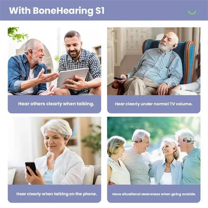 Wireless Bone Conduction Headphones for Seniors and Hearing Aid