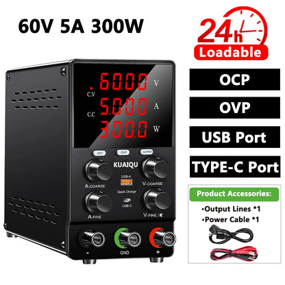 Smart Regulated Power Supply 60V 5A for Testing and Repair