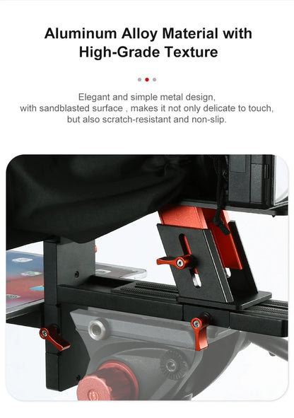Portable DSLR Teleprompter with iPad and Smartphone Support