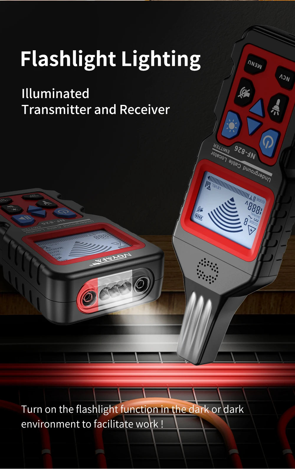 Underground Cable Tester and Wire Tracker with Precise Locator
