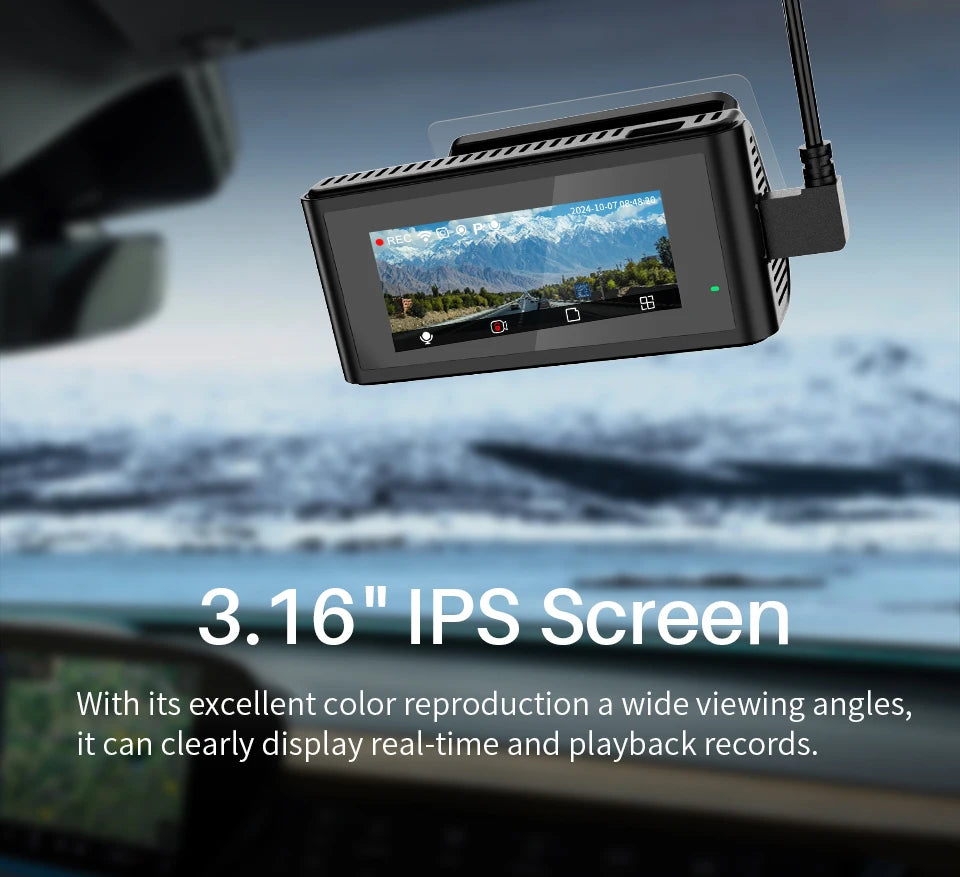Front & Rear Car DVR with AI Color Night Vision