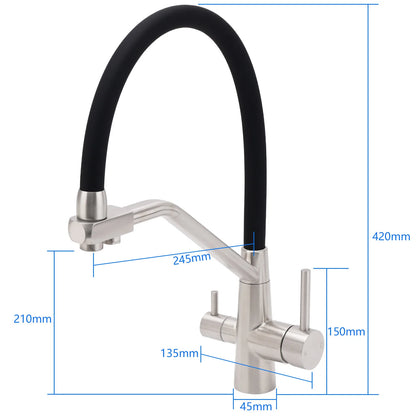 KYLINS Pull-Down 3-Way Kitchen Mixer Tap