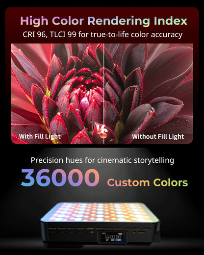 RGB Mini LED Video Light 4800mAh 14 Lighting Effects