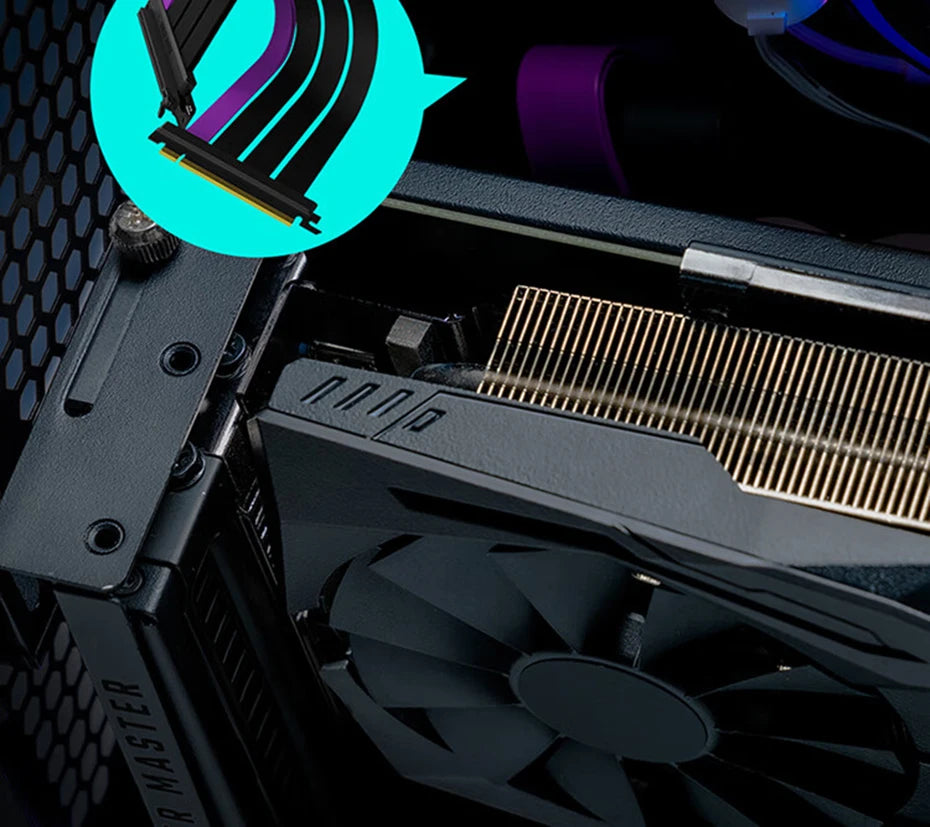 PCIe 4.0 Vertical GPU Mount Bracket with 300mm Riser Cable