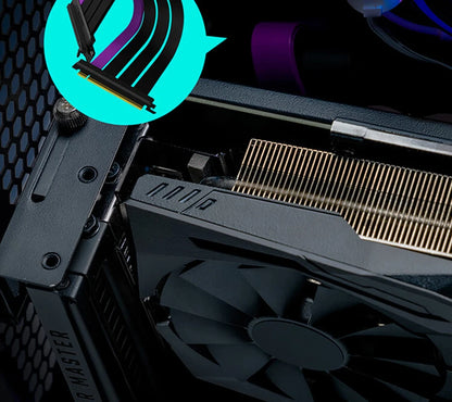 PCIe 4.0 Vertical GPU Mount Bracket with 300mm Riser Cable