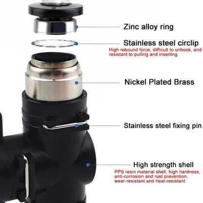 8mm Manual Ball Valve Pneumatic Connector 50pcs