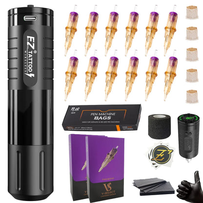 Portable Tattoo Machine Black for Professional Use