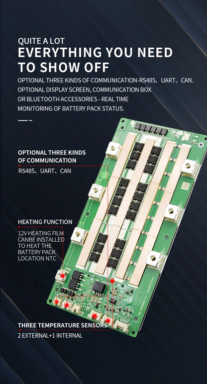 Smart 300A 4S Li-ion BMS Bluetooth RS485 CAN