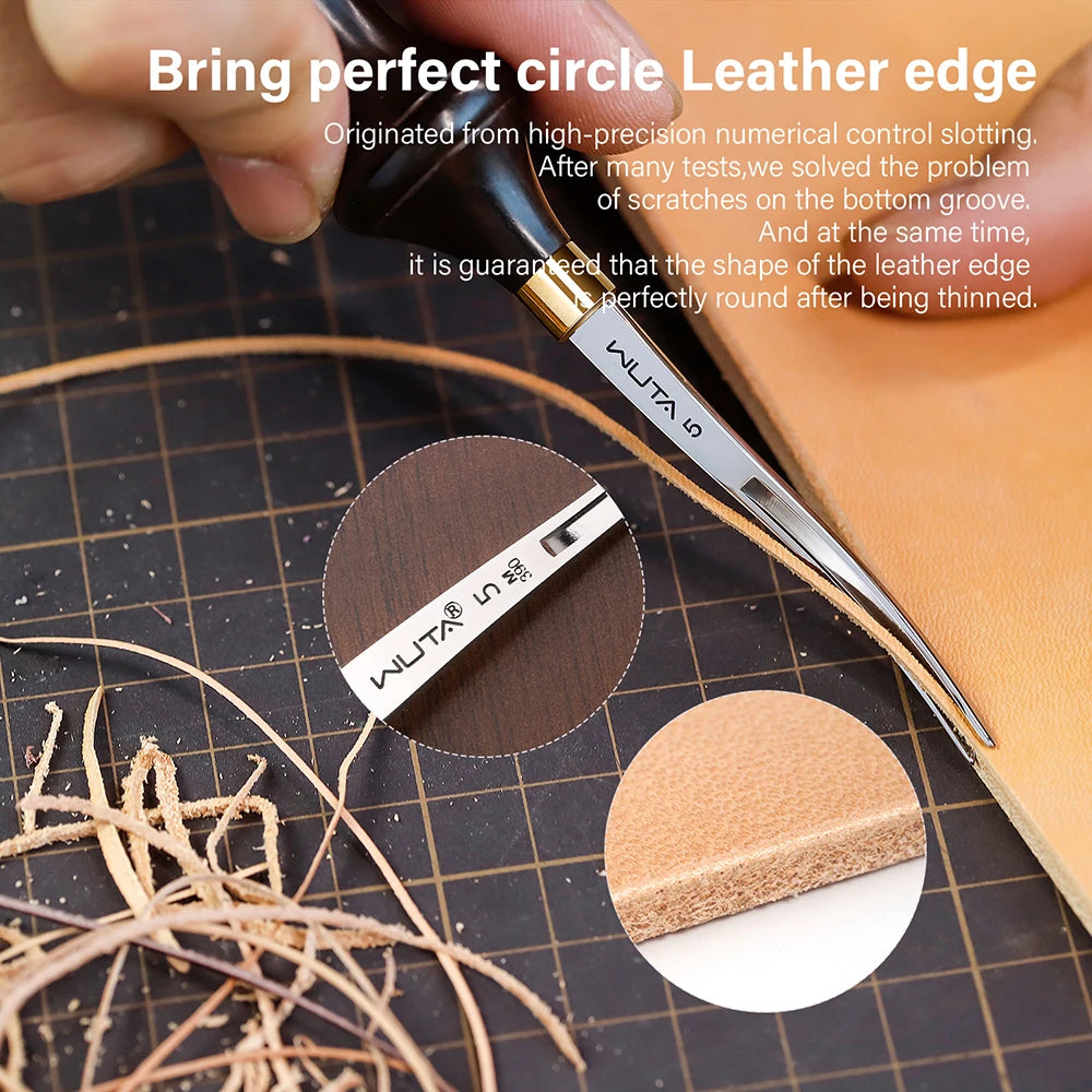 Leather Edge Skiver Beveler Cutter 6-Size Craft Tool Set