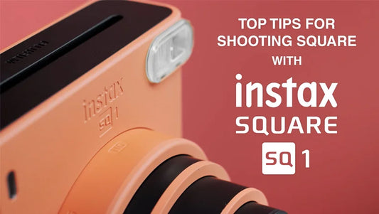 Instant Square Film Camera Portable One Shot Photo White