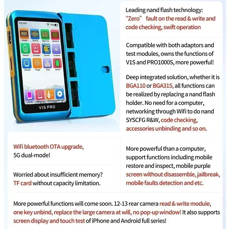 V1S PRO Host Device for iPhone Screen and Flash Fix