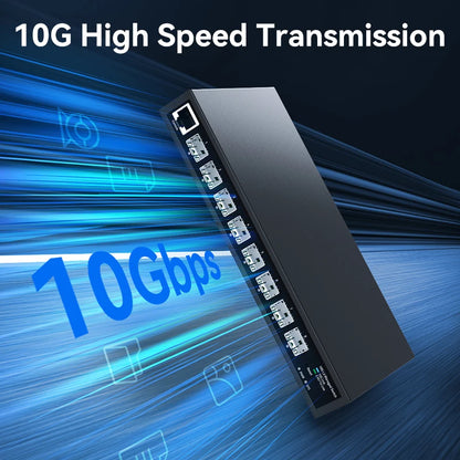 Smart 8 Port 10G SFP Managed Switch with LACP Support