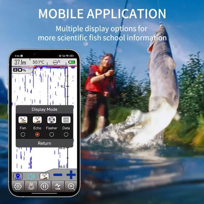 Smart Fishing Sonar 100M Depth WiFi App Control