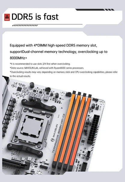 B650M AM5 WiFi DDR5 Motherboard 192GB