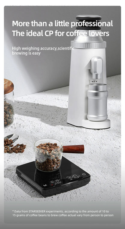 Portable Burr Coffee Grinder for Espresso & Brew Black