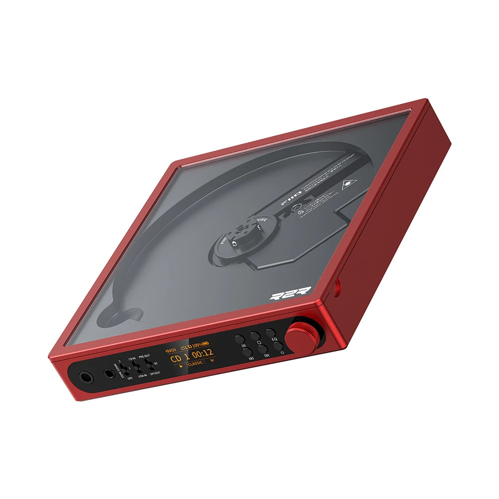 High-Power Portable Stereo CD Player Red