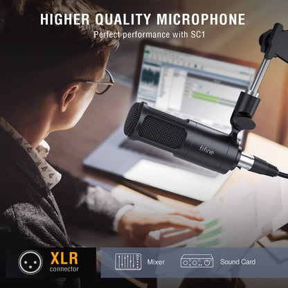 Studio Podcast Kit Dynamic Microphone Audio Mixer for Recording