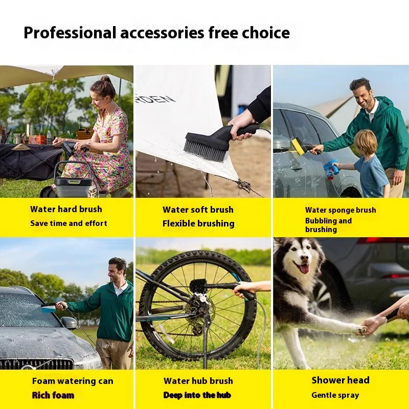 Cordless High Pressure Washer Portable Lithium Car Cleaning Gun