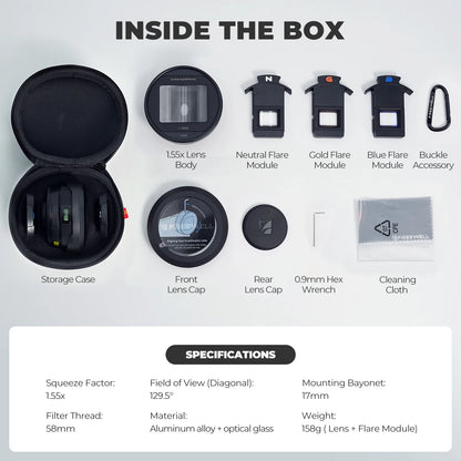 1.33X Anamorphic 3-in-1 Lens with Flare