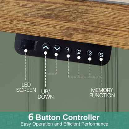 Chocolate Electric 3-Stage Standing Desk for Home Office