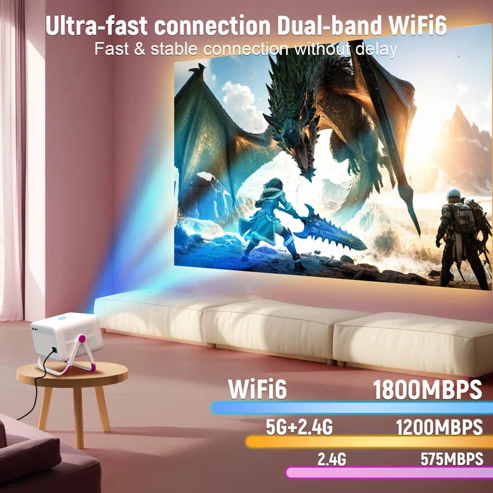 4K Ready Android Smart Projector with Auto Focus