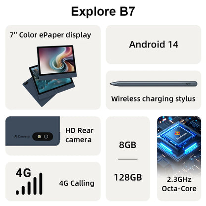 Portable e-Reader Tablet with Handwriting and 5MP Camera